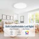 14.9 Inch LED Flush Mount Ceiling Light,5CCT,32W,3343LM (2Pack)