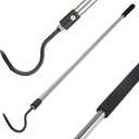 Snake Hook Heavy Duty, Snake Hook Retractable 35"-65" Catcher Hook for Rattlesnakes Ball Python Rattle Cobra Removal Non-Slip Foam Handle and Thickened Stainless Steel