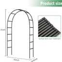Thorise 7.9 Ft H x 4.6 Ft W Metal Pergola Arbor,Assemble Freely 2 Sizes,for Various Climbing Plant Wedding Garden Arch Bridal Party Decoration Wide Arbor, 1 Pack