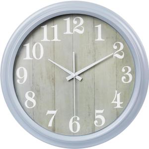 18 Inch Outdoor Clock Waterproof for Patio, Bathroom, Deck, Porch, Pool (Gray)