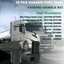32 Pcs Chassis Fuel Tank Fairing Handle Kit Compatible with Volvo VNL 2018-2025 Replaces# 82757805, 82757807, 82757796, 82757798, 20727161, 20727160, 20745991, 20745994, 990929