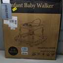 5-in-1 Baby Walker for Boys and Girls Music and Lights 6-18 Month, Foldable Baby Walkers with 5 Adjustable Heights, Infant Toddler Walker with Wheels and Combo Portable（Dark Gray）