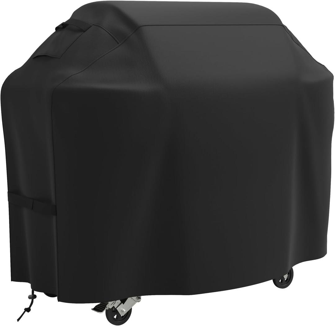 55 Inch 600D Heavy Duty Grill Cover for Outdoor Grill,Waterproof BBQ Grill Cover with Adjustable Straps,Tear-Resistant Oxford Fabric,Weatherproof Protection for Weber Genesis,Char-Broil Ect