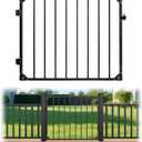 48 * 42in Heavy Duty Adjustable Outdoor Metal Deck Gate with Hinges & Latch