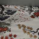 BNHJKFQZ Vintage Japanese Red Floral Mahjong Mat 31.5" x 31.5"