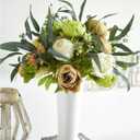 FiveSeasonStuff Vintage Artificial Peonies Silk Peony Flowers and Hydrangeas for Wedding Bridal Home Dcor  Beautiful Floral Centerpiece Arrangement 2 Bouquets (Country Rustic Brown Beige Green Mix)