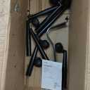 Primy Drafting Chair Tall Office Chair with Flip-up Armrests Executive Ergonomic Computer Standing Desk Chair with Lumbar Support and Adjustable Footrest Ring (Black) (934-Z)