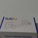 Ruacq Toilet Paper Holder Matte Black Double Post Pivoting Square Tissue Holders Roll Holder Hangers Toilet Paper Modern Wall Mounted, Commercial Bathroom Toilet Paper Roll Holder