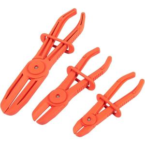 Juvale Hose Pinch-Off Pliers - Red Nylon, 3-Pack - Fuel Line Clamp Tool for Automotive Brake, Radiator & Coolant Hoses - Heat-Resistant & Nonconductive