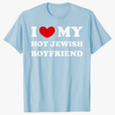 I Love My Hot Jewish Boyfriend, Heart Hot Jewish Boyfriend T-Shirt L