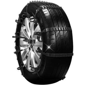 10pack Snow Tire Chains Reusable Anti-Skid Car Winter Wheels Chain Universal Cable Tire Belts, Black Non-Slip Zip Tie Tires Chain Emergency for Auto Pickup Trucks Suv