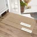 SUROQUE Door Mat Indoor Entrance Rug, Ultra Non-Slip Rubber Backing, Dirt Resistant and Absorbent, Washable Floor Door Mats Indoor, Low-Profile Entryway Mat for Home, Khaki, 29" x 17"