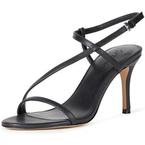 The Drop Women's Arco Strappy Heeled Sandal (8.5, Black)