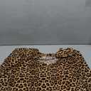 WDIRARA Women's Plus Size Leopard Print Cut Out Long Sleeve Slim Fit Shirt Sexy Tee Top, 4 XL