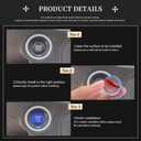 LECART Start Stop Button Cover Fit for Jeep Grand Cherokee 2024-2014, Blue Keyless Ignition Button Trim Sticker, Auto Interior Accessory