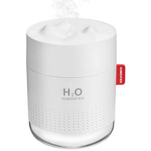 Portable Mini Humidifier, 500ml Small Cool Mist Humidifier, USB Personal Desktop Humidifiers for Baby Bedroom Travel Office Home, Auto Shut-Off, 2 Mist Modes, Super Quiet, White