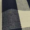 NANTA Cotton Buffalo Plaid Check Runner Rug 23.6” x 70.8” (2’ x 6’) Blue and White Checkered Washable Carpet for Kitchen/Laundry/Bedroom/Farmhouse