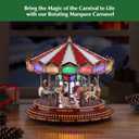 Mr. Christmas Marquee Deluxe Carousel Musical Animated Christmas Decoration, LED Lights, Plays 20 Songs, 15 Inch, Multi-Color