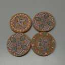 Coasters for Drinks 12 pcs Absorbent Cork Coasters with Turkish Mandala Pattrn for Coffee Table Housewarming Gifts for New Home Present for Friends, Living Room Decor, Apartment Decor