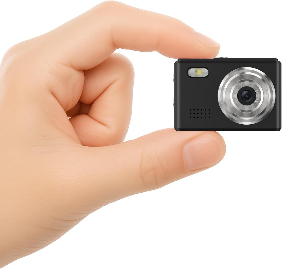 Mini Camera 1080P HD Video Recorder  Keychain Digital Camcorder with 64GB Card, 0.96" HD Display, Long Battery Life, Ultra-Portable Tiny Camera for Travel/Vlog/Night Shots, Ideal Gift, Black