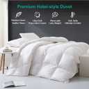 APSMILE Oversized King Down Feather Fibers Duvet Insert - Ultra-Soft All Season Down Feather Fibers Comforter Hotel Collection Comforter, Fluffy Medium Warmth (White, 120"x98")