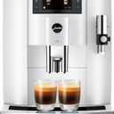 Jura E8 Piano White 15683 | E8 Coffee Machine in, Relevant information is shown in the cockpit, Between preparations