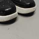 LUCKY STEP Women's Platform Sneakers Rhinestone Fashion Chunky Casual Sparkly Retro Braided Walking Shoes (5, Black Glitter 2)