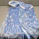 PURFEEL Girls Princess Velvet Cape Kids Elsa Hooded Princess Cape Halloween Snow Cloak Costumes, Size M