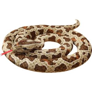 Clobeau 78 Inch Brown Speckled Snake Plush Toy - Lifelike Snake Stuffed Animal, Soft Plush Stuffed Snakes for Kids, Cuddly Reptile Stuff Toy for Children (Brown)