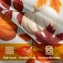 Pumpkin Fall Pillow Covers 18x18 Set of 2 Orange Beige Autumn Thanksgiving Pillow Cases Maple Leaf Print Outdoor Decorative Holiday Cushion Cover Rustic Decoration Farmhouse Home Sofa Couch Bed Decor