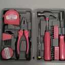 24Pcs Pink Home Repair Tool Kit for Women - Compact Mini Starter Hardware Set with Hammer, Pliers, Screwdrivers - Portable Household Hand Tools, Ideal Christmas & New Year Gift for Ladies