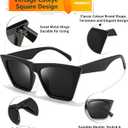 FEISEDY Vintage Square Cat Eye Sunglasses Women Trendy Cateye Sunglasses B2473