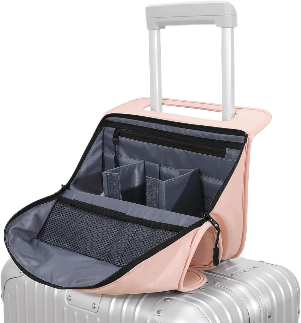 Vomgomfom 13-Inch Splash-Resistant Travel Airport Handbag & Luggage Organizer with Convenient Viewing Feature for Tablets & Phones,Pink