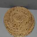 GENMOUS Woven Placemats Set of 6 Round Placemats Natural Water Hyacinth Boho Placemats,Farmhouse Rattan Chargers for Dinner Plates,Rustic Braided Wicker Table Mats for Dining Table,Home,Wedding