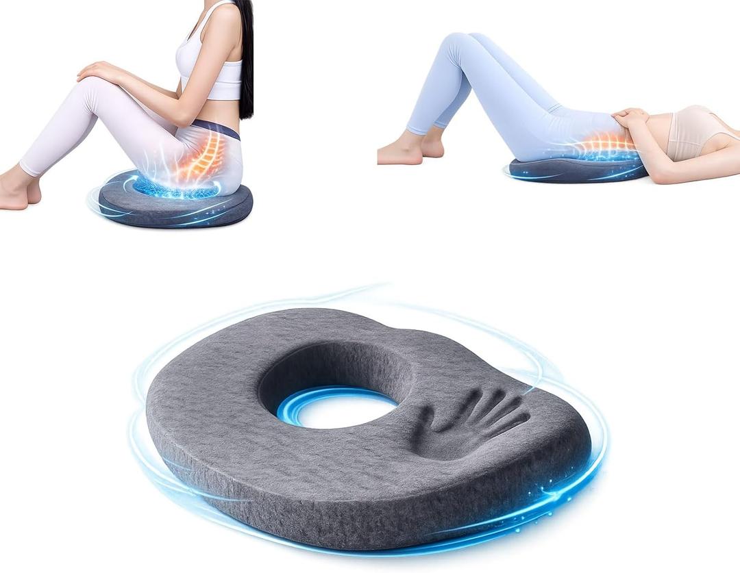 Bed Sore Pressure Relief Pillow, Donut Hole Pillow for Your Butt, Donut Pillow Cushion for Sitting and Sleeping, O-Shaped Tailbone Support Pillow, Cushion for Bed Sores on Buttocks