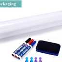 Small Self-Adhesive Whiteboard Sticker: 12" x 18" Magnet Receptive Dry Erase Wall Decal | No Ghosting Memo Board for Kitchen Cabinet, Locker & Desk | Peel & Stick to Do List