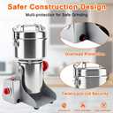 Electric Grain Mill Grinder 1000g, Commercial Grade 304 Stainless Steel High Speed Spice Grinder, Superfine Powder Grinder for Flour, Grain, Coffee Beans, Herbs, Spices & Nuts