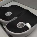 Seat Cushion Chair Memory Foam Support Breathable Detachable Ergonomic Pad, Light Grey