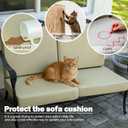 Sqodok Patio Cushion Covers 24x24 Waterproof Outdoor Cushion Covers for Patio Furniture 4Pack Patio Cushion Slicovers Replacement Outdoor Seat Cushion Slip Cover for Wicker Chair, Tan
