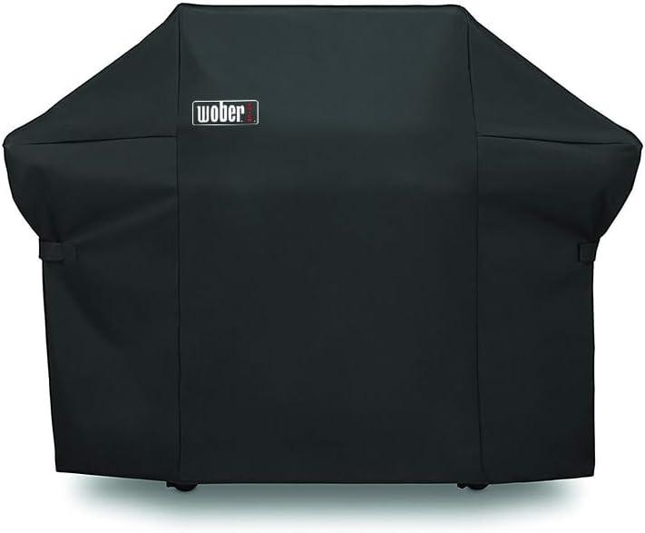 64-Inch Grill Cover for Weber Summit 400 Series, Heavy Duty Waterproof BBQ Cover with Storage Bag & Adjustable Straps, All-Season Weather Resistant Outdoor Gas Grill Protector, Black
