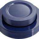 FLOWERCAT 60PCS Blue Plastic Plates - Heavy Duty Blue Plates Disposable (10.25" & 7.5") - serve for 30guest Birthday Party/Wedding/Presidents' Day/Memorial Day/Hanukkah
