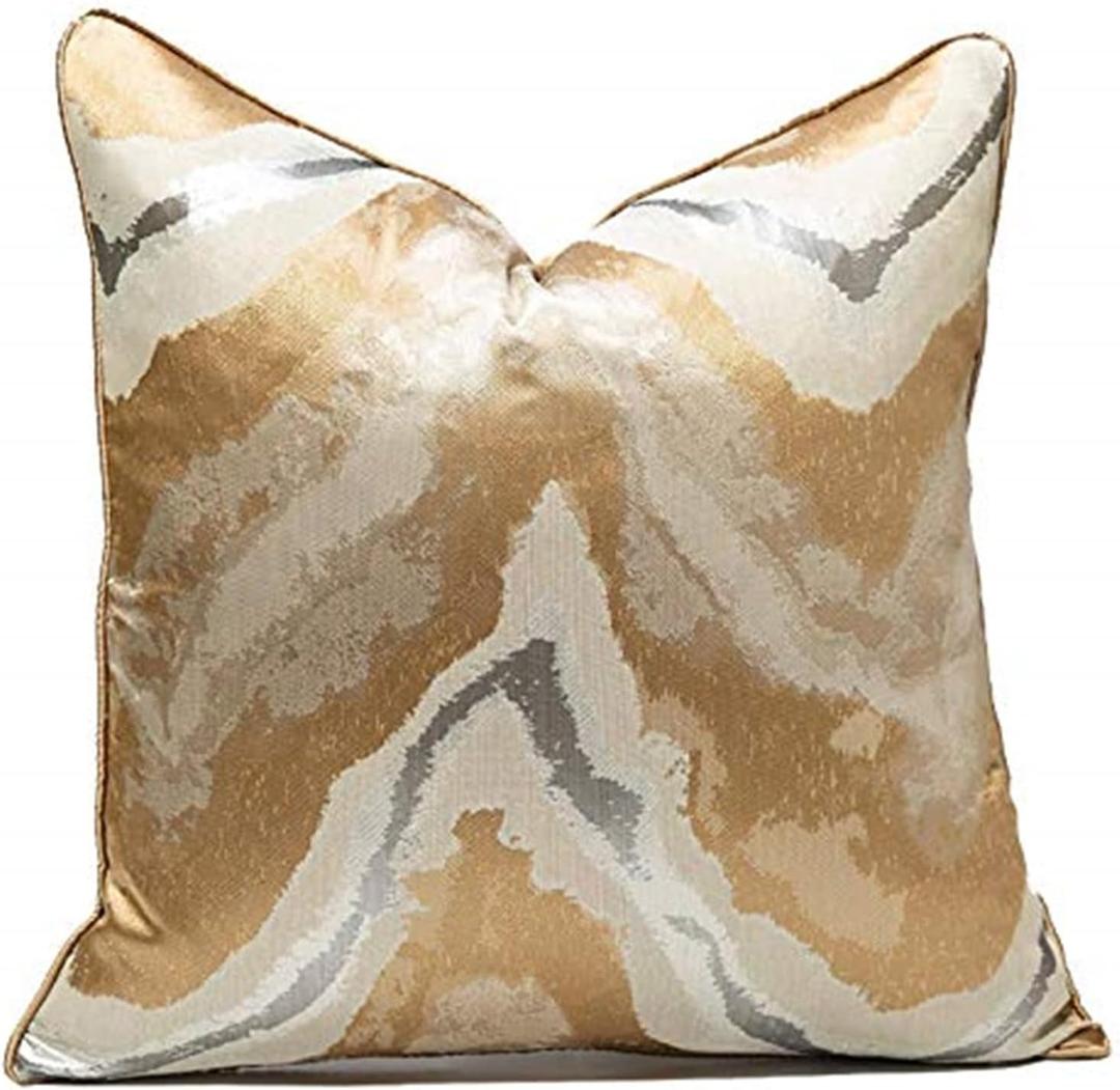 Gold Decorative Throw Pillow Covers,20x20, Modern, Stylish,Unique,Decorative Cover Pillow Covers for Couch,Sofa,Bed,Home Decor (Gold,20X20)