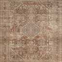 vivorug 8x10 Area Rugs for Living Room, Non-Slip Backing Washable Rug 8x10, Large Area Rug Soft Carpet for Bedroom Dining Room, Vintage, Easy Clean, Durable, Low Pile Rug Under Table, Earth Tone