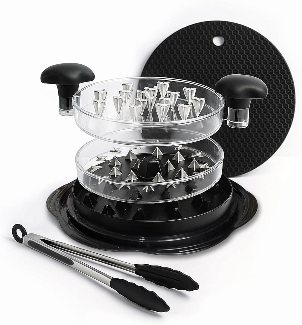 Prepmate Chicken Shredder, Heavy Duty Highly Durable Chicken Shredder Tool Twist, Meat Shredder Machine, BPA Free, Strong Anti-Slip Mat & Tongs, Dishwasher Safe, Suitable for Pork Beef Chicken