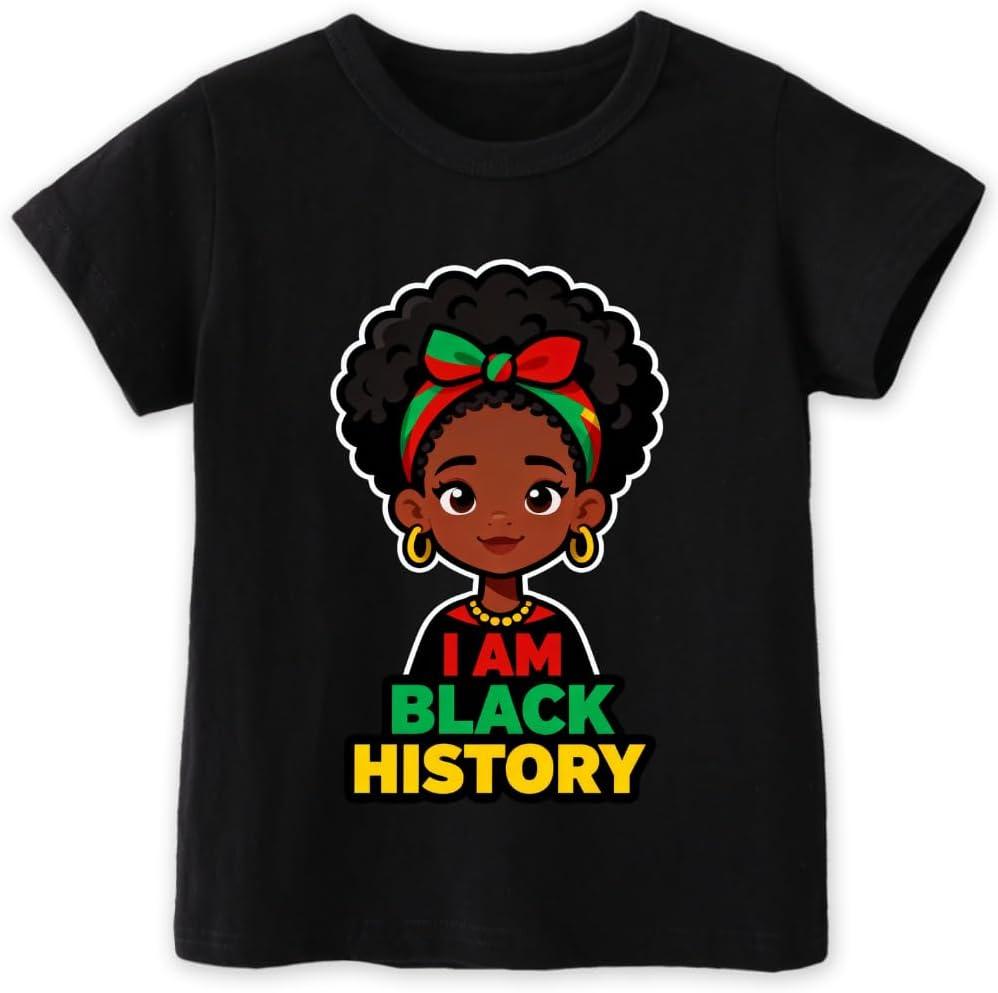 Kids Black History Shirt,Toddler Black History Month T-Shirt Boys Girls, African American Tee, 2-3T