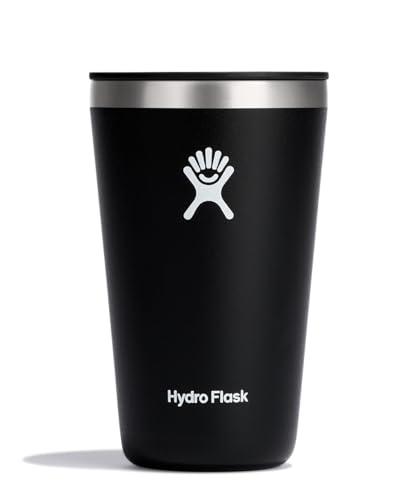 Hydro Flask All Around Tumbler Press-In Lid, Insulated Travel Mug, Stainless Steel Coffee Cup 16 Oz Black