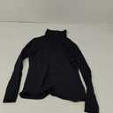 Women's Turtleneck Sweater Long Sleeve Pullover Knit Ribbed Sweater Knitwear Tops for Winter, Large, Navy Blue