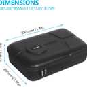 2 x JSVER Carrying Case for DJI Mini 4 Pro PU Leather Travel Storage Case Compatible with DJI Mini 4 Pro Fly More Combo Drone, Support 2 batteries and Remote Controller Accessories