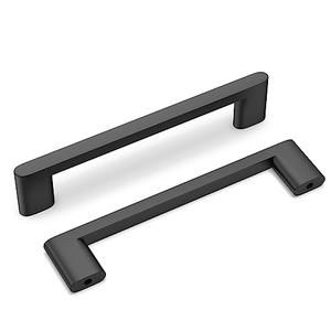 homdiy 20 Pack Matte Black Cabinet Pulls 5 inch Hole Center Kitchen Drawer Handles for Dresser Cupboard Living Room