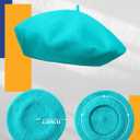 Blulu 6 Pieces Women Wool Beret Hat French Style Beret Beanie Cap Solid Color Winter Hat